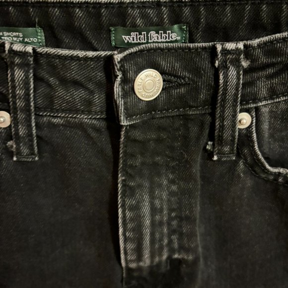 Wild Fable Black Denim Highest Rise Mom Shorts - Picture 5 of 11